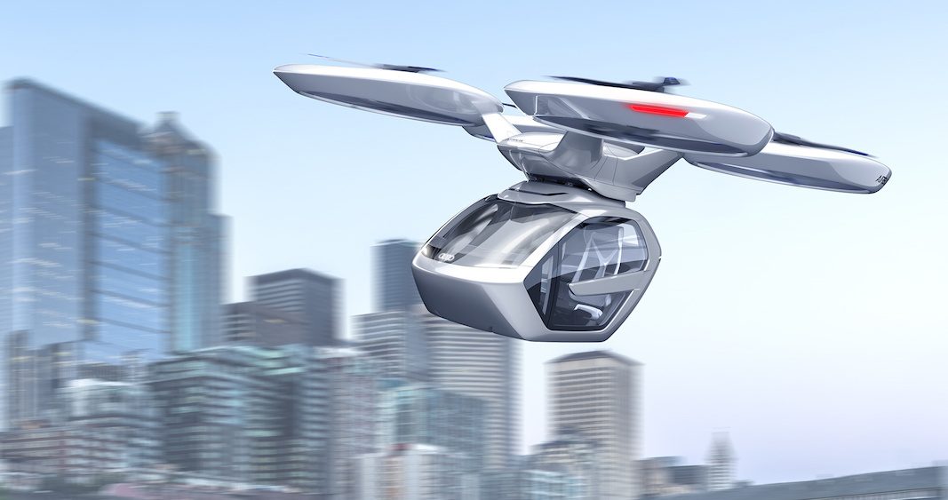 Audi, Italdesign y Airbus combinan la conducción autónoma y un dron de pasajeros