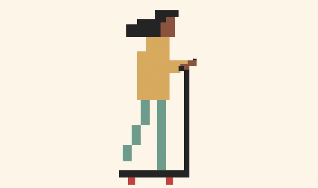 patinete, scooter, niña, movilidad