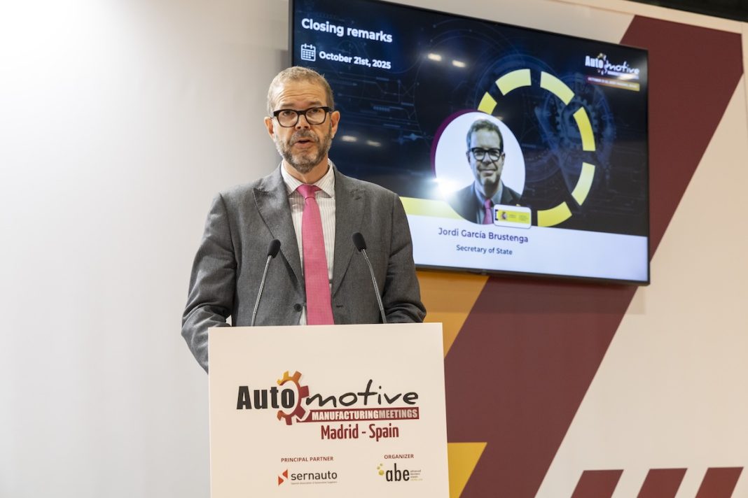 Jordi García Brustenga, secretario de Estado de Industria, en Automotive Meetings Madrid 2025 FOTOGRAFÍA SERNAUTO