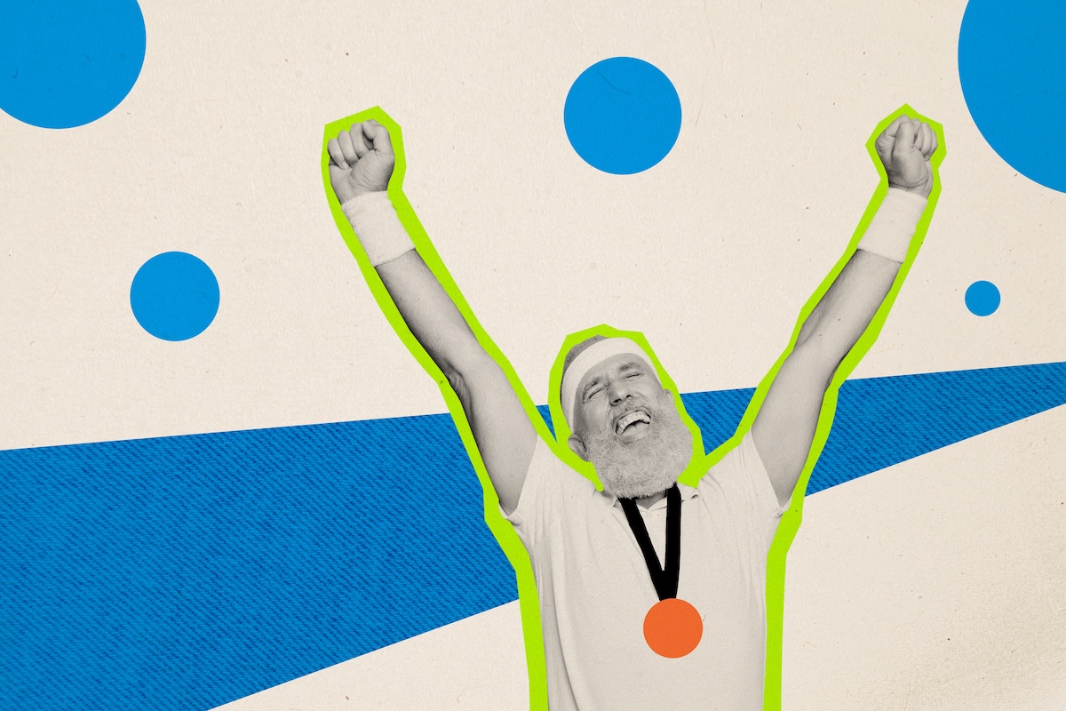 ilustración de Roman Samborskyi renting ganador podio