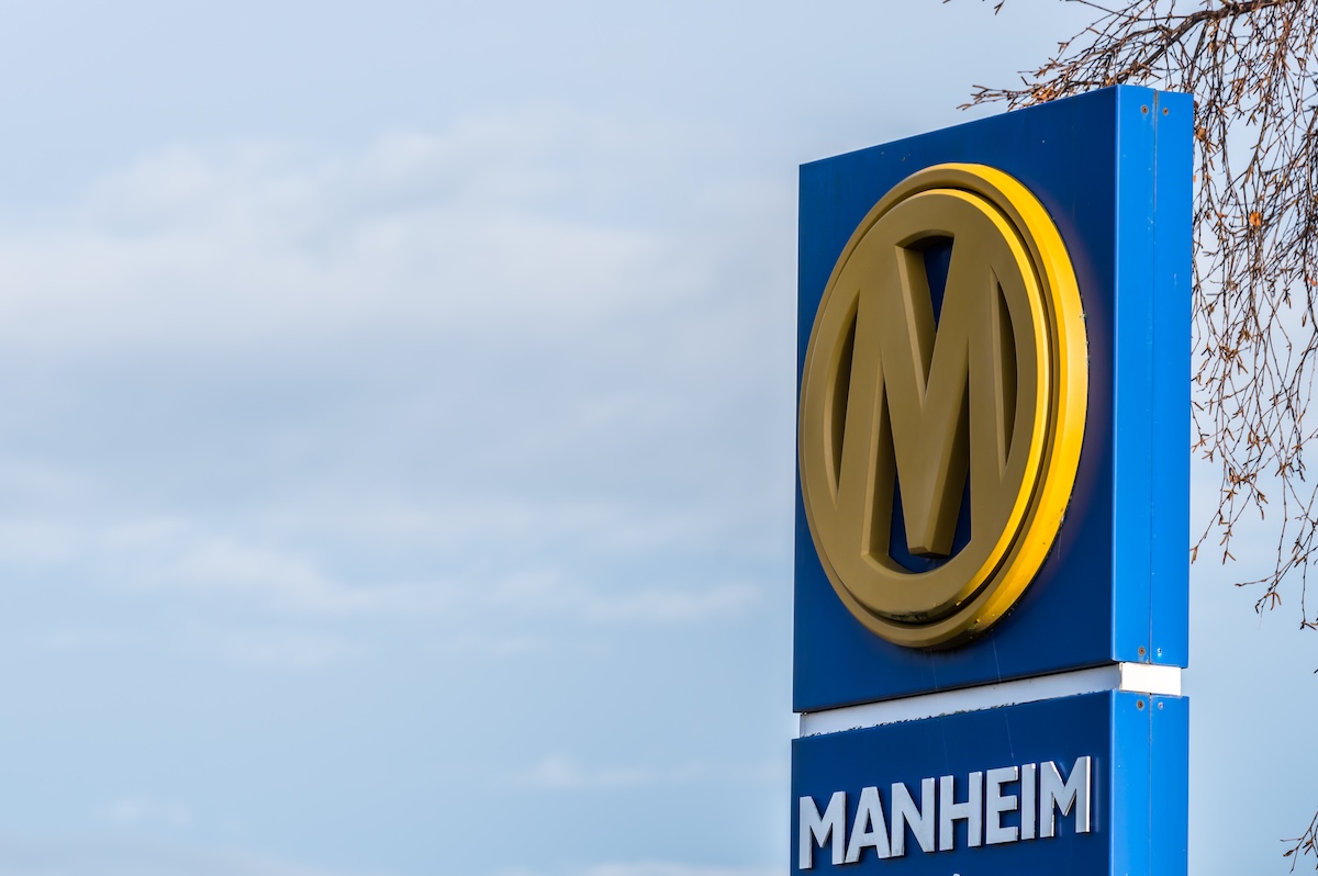 El logo corporativo de Manheim, en una de las sedes globales de la empresa. FOTOGRAFÍA JEVANTO PRODUCTIONS